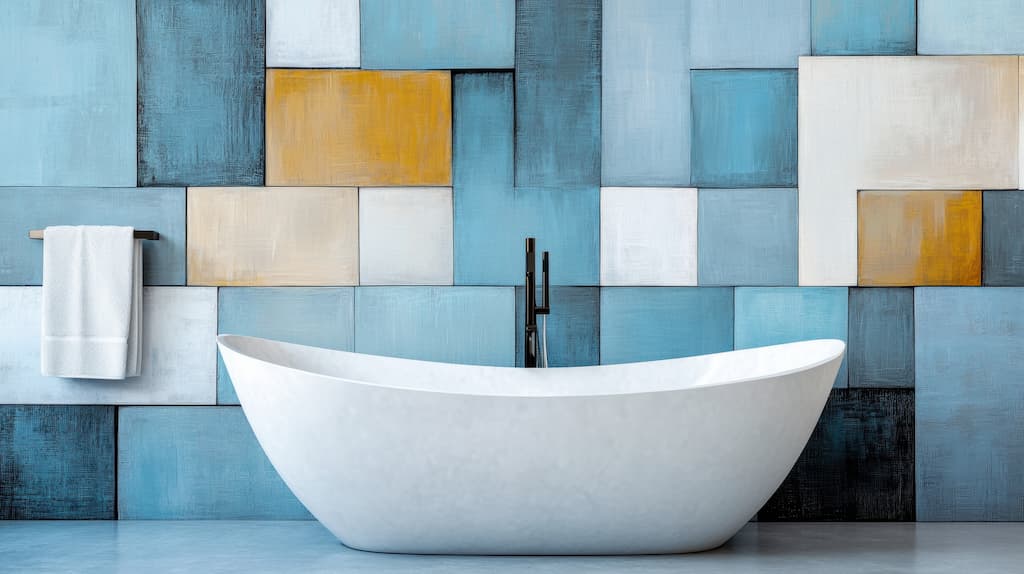 colores combinaciones de azulejos para baños