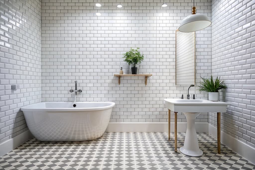 colores combinaciones de azulejos para baños