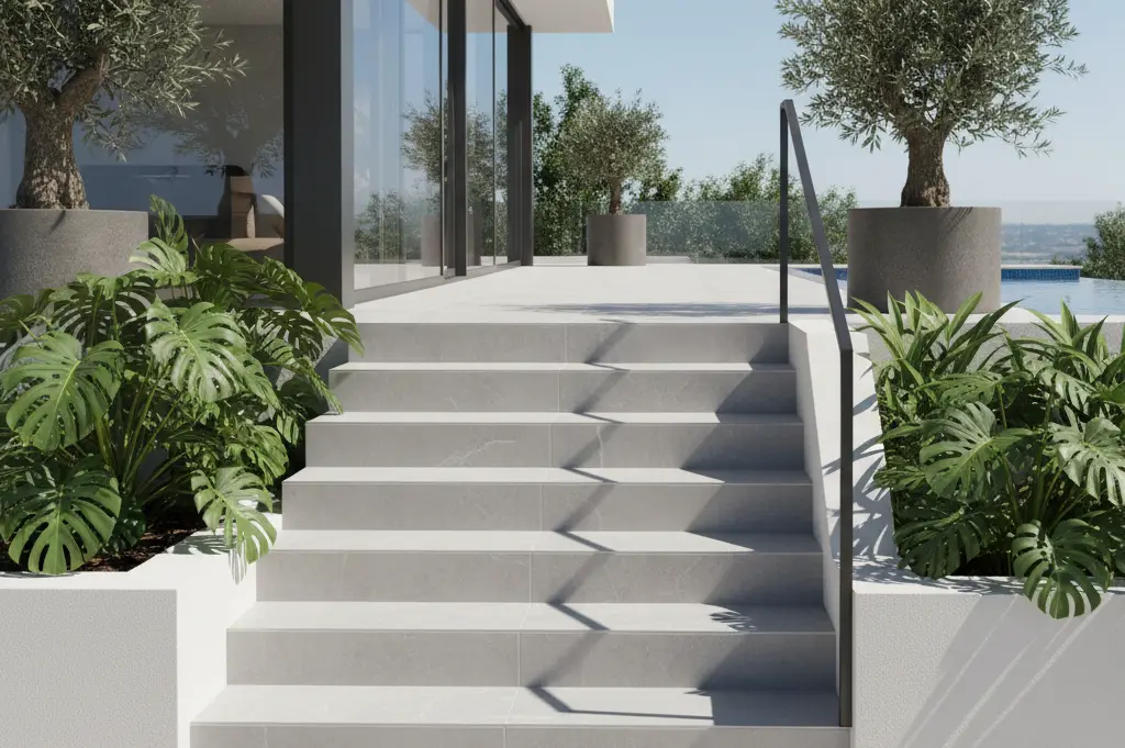 Escaleras de porcelánico