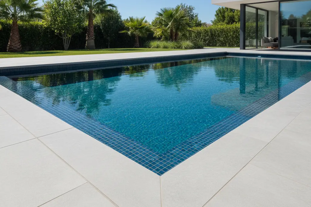 Piscina borde porcelánico